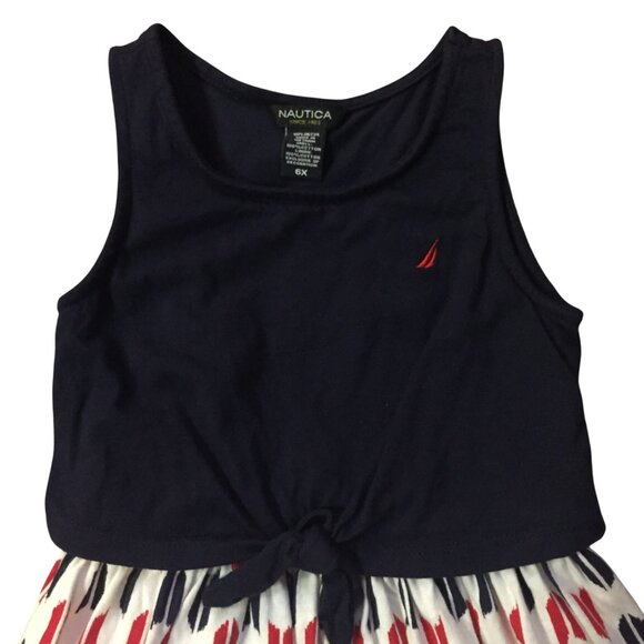Nautica Dress Girls 6X Used Red White Blue - Picture 7 of 9